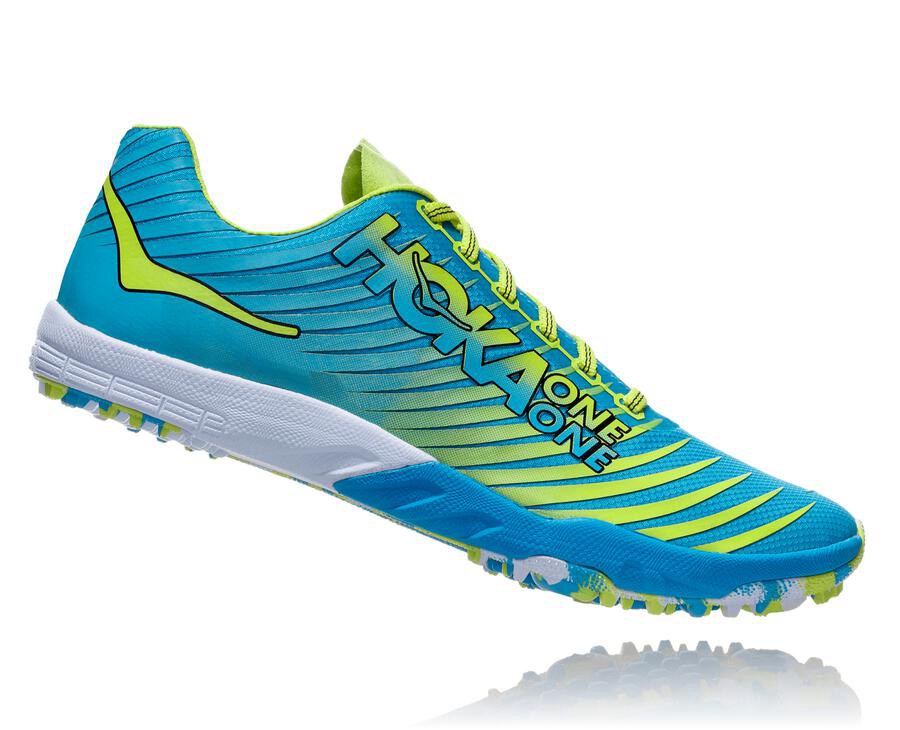 Spikes Atletismo Hoka One One Feminino Azuis/Verdes - Evo Xc - 153-VWRPDE